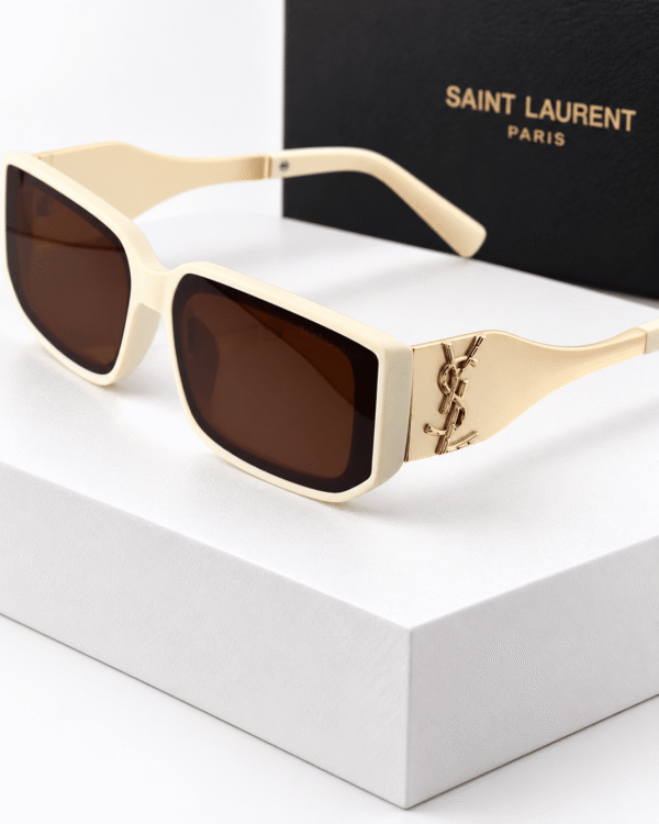 Saint Laurent Lentes de sol Rectangular con Patillas Anchas - vista 2 Saint Laurent Lentes de sol Rectangular con Patillas Anchas - vista 2