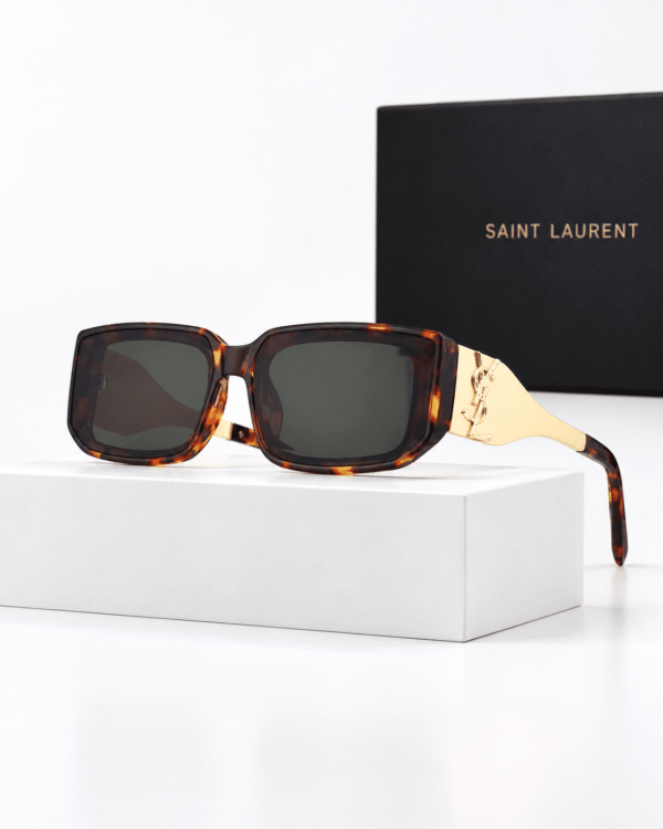 Saint Laurent Lentes de sol Rectangular con Patillas Anchas - vista 3 Saint Laurent Lentes de sol Rectangular con Patillas Anchas - vista 3