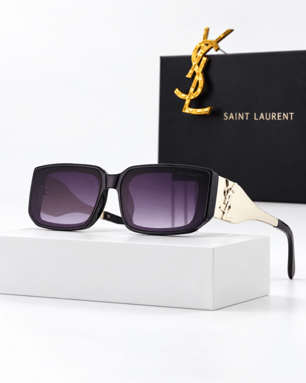 Saint Laurent Lentes de sol Rectangular con Patillas Anchas - vista 6 Saint Laurent Lentes de sol Rectangular con Patillas Anchas - vista 6