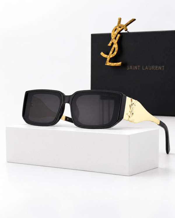 Saint Laurent Lentes de sol Rectangular con Patillas Anchas Saint Laurent Lentes de sol Rectangular con Patillas Anchas
