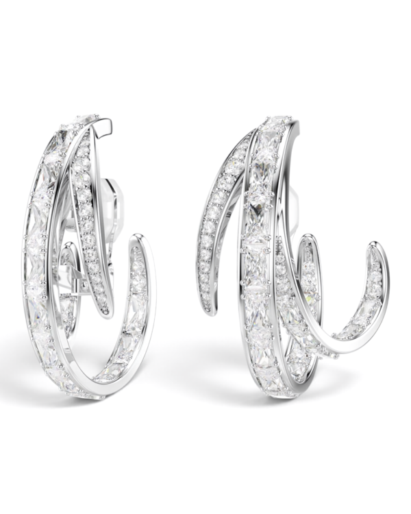 Swarovski Aros Argolla Vienna Baguette Plateados | envío gratis a todo Chile