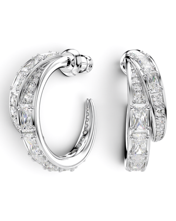 Swarovski Aros Argolla Vienna Cruzados Plateados | envío gratis a todo Chile