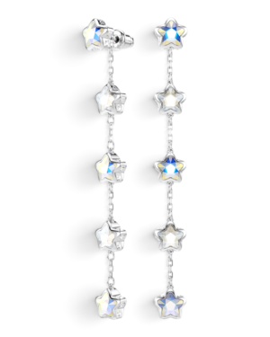 Swarovski Aros Chroma Estrellas Largos Plateados Swarovski Aros Chroma Estrellas Largos Plateados | envío gratis a todo Chile