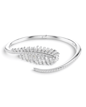 Swarovski Brazalete Rígido Abierto Vienna Pluma Plateado | envío gratis a todo Chile