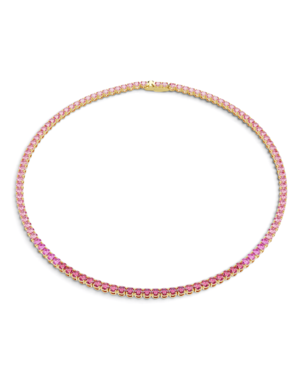 Swarovski Collar Matrix Tennis Rosa Dorado | envío gratis a todo Chile