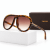 Tom Ford Lentes de sol Aviador Oversize - vista 11