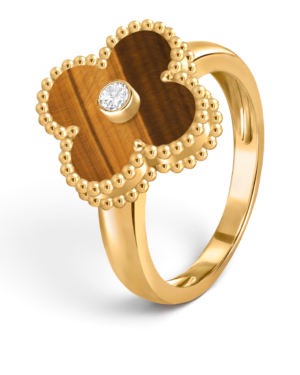 Van Cleef & Arpels Anillo Alhambra Marrón con Circonita | envío gratis a todo Chile