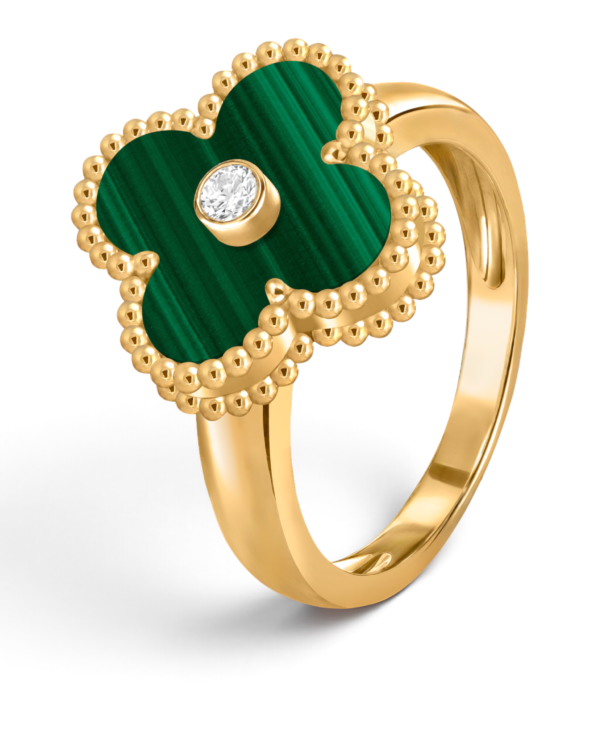 Van Cleef & Arpels Anillo Alhambra Verde con Circonita | envío gratis a todo Chile