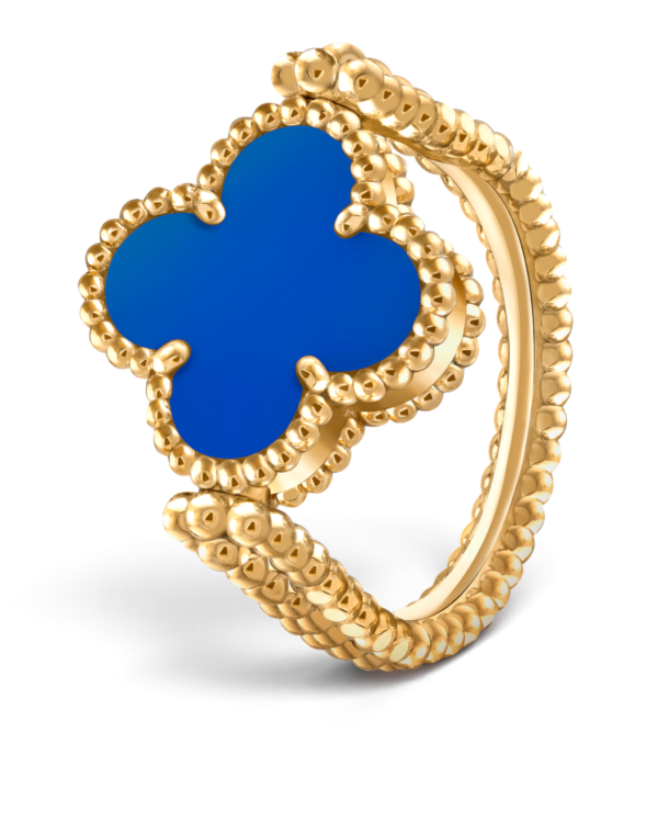 Van Cleef & Arpels Anillo Reversible Vintage Alhambra Azul | envío gratis a todo Chile