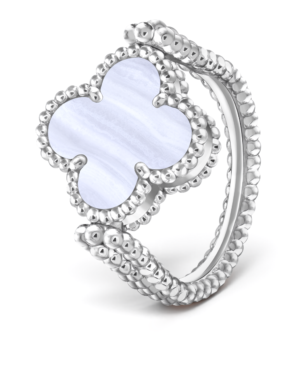 Van Cleef & Arpels Anillo Reversible Vintage Alhambra Celeste | envío gratis a todo Chile
