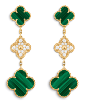 Van Cleef & Arpels Aros Magic Alhambra 3 Motivos Verdes con Circonitas Van Cleef & Arpels Aros Magic Alhambra 3 Motivos Verdes con Circonitas | envío gratis a todo Chile