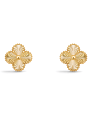 Van Cleef & Arpels Aros Vintage Alhambra Dorados Texturados | envío gratis a todo Chile