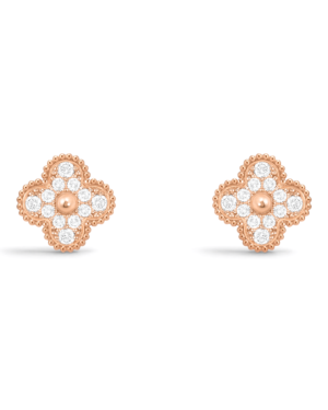 Van Cleef & Arpels Aros Vintage Alhambra Rosegold con Circonitas | envío gratis a todo Chile
