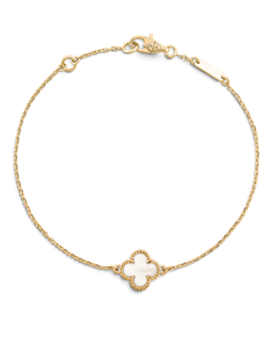 Van Cleef & Arpels Brazalete Sweet Alhambra 1 Motivo Dorado con Blanco Van Cleef & Arpels Brazalete Sweet Alhambra 1 Motivo Dorado con Blanco | envío gratis a todo Chile