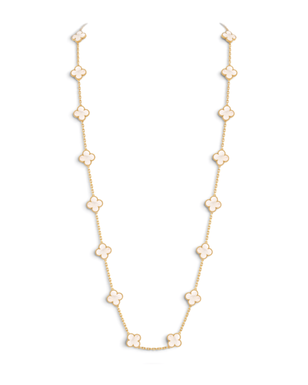 Van Cleef & Arpels Collar Sautoir Vintage Alhambra 20 Motivos Blanco Van Cleef & Arpels Collar Sautoir Vintage Alhambra 20 Motivos Blanco | envío gratis a todo Chile