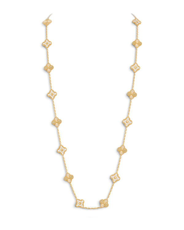 Van Cleef & Arpels Collar Sautoir Vintage Alhambra 20 Motivos Dorado con Circonitas Van Cleef & Arpels Collar Sautoir Vintage Alhambra 20 Motivos Dorado con Circonitas | envío gratis a todo Chile