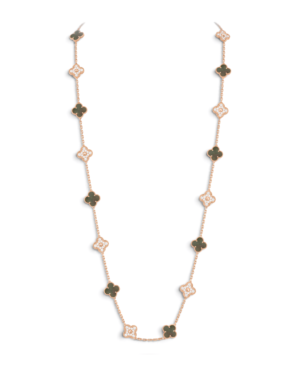Van Cleef & Arpels Collar Sautoir Vintage Alhambra 20 Motivos Gris y Rosegold | envío gratis a todo Chile