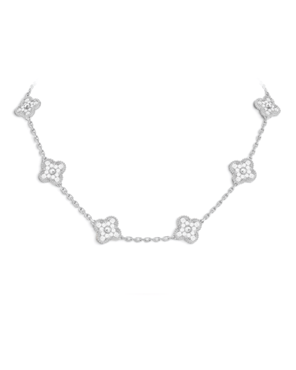 Van Cleef & Arpels Collar Vintage Alhambra 10 Motivos Plateado con Circonitas Van Cleef & Arpels Collar Vintage Alhambra 10 Motivos Plateado con Circonitas | envío gratis a todo Chile