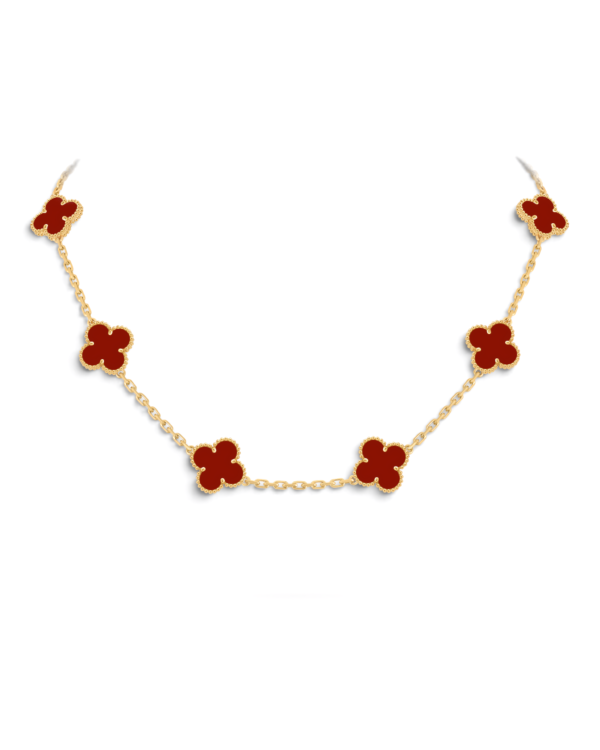 Van Cleef & Arpels Collar Vintage Alhambra 10 Motivos Rojo | envío gratis a todo Chile