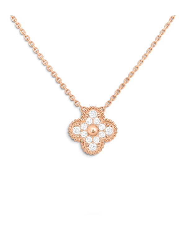 Van Cleef & Arpels Collar Vintage Alhambra Rosegold con Circonitas Van Cleef & Arpels Collar Vintage Alhambra Rosegold con Circonitas | envío gratis a todo Chile